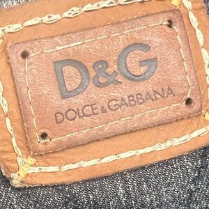 D&G Dolce & Gabbana Y2K Black Wash Jeans Size 29 Low Rise Designer Denim 🔥